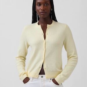 Gap Cash Soft Women's Butter Yellow Cardigan Sweater